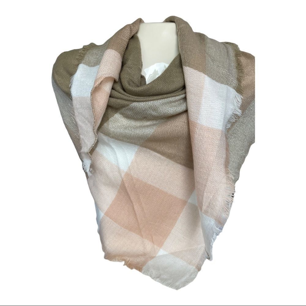 MULTI SEASON OVERSIZED PLAID BLANKET SCARF‎